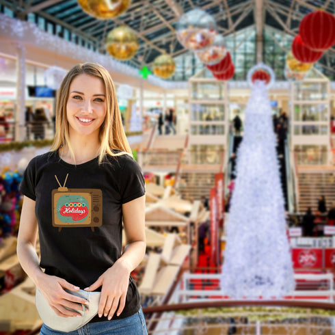 Retro TV Shirt Nostalgic Festive T-Shirt-Unisex